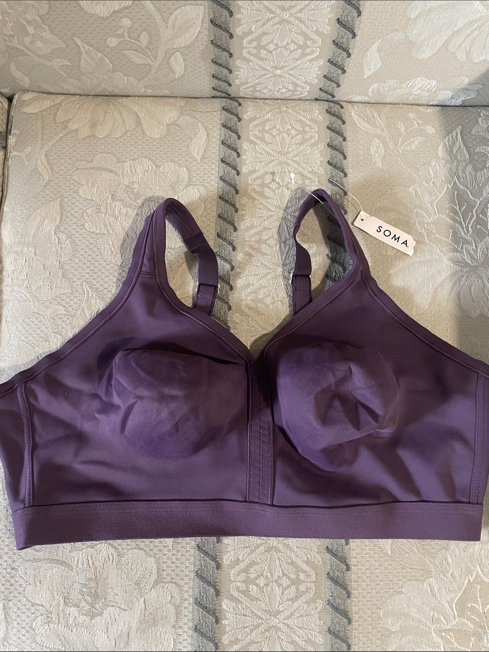 Soma Plum Embraceable unlined full coverage bra.